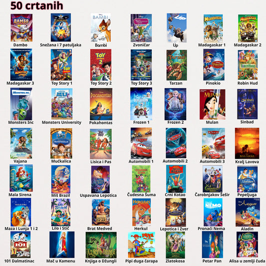 Najkvalitetniji Sinhronizovani Crtani filmovi na USB (Bez reklama)
